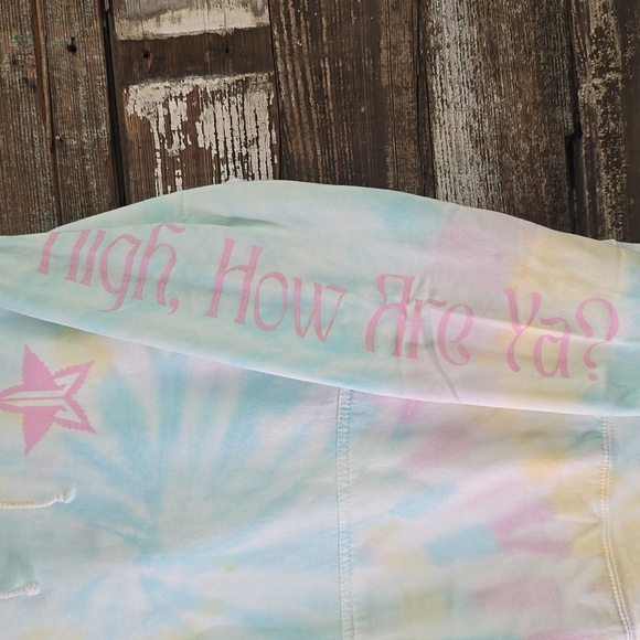Jeffree Star Tie-Dye Hoodie with Star Logo And Print On One Sleeve, NIP, MULT SZ - Picture 2 of 5